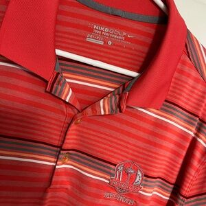 - nike golf men’s polo peach colored size large drifit ryder cup medinah